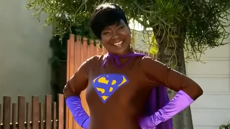 Sweet Brown in a superhero costume