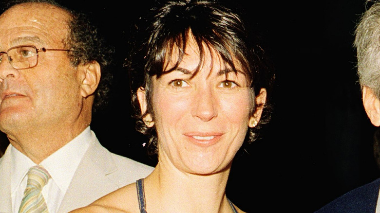 Ghislaine Maxwell posing with Jeffrey Epstein