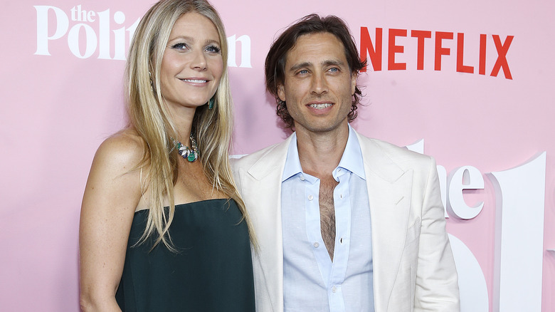 Gwyneth Paltrow posing with Brad Falchuk