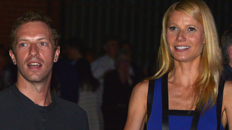 Chris Martin looking shocked with Gwyneth Paltrow