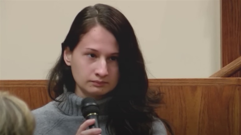 Gypsy Rose Blanchard speaking into a microphone