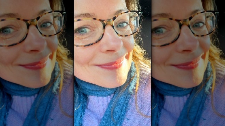 Kimberly Williams-Paisley wearing glasses