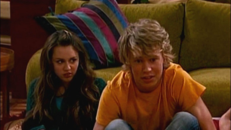 Miley Cyrus and Austin Butler on Hannah Montana in 2006 