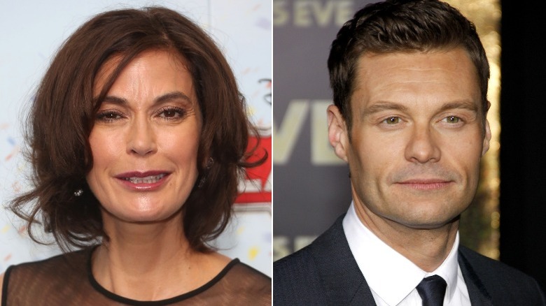 Teri Hatcher with Ryan Seacrest side by side