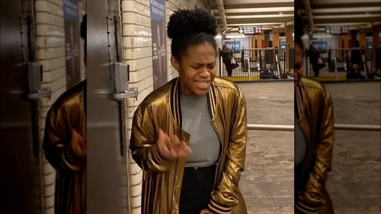 Just Sam singing in subway station