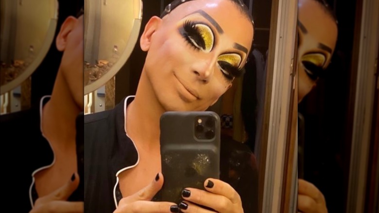 Bianca del Rio with some makeup on 