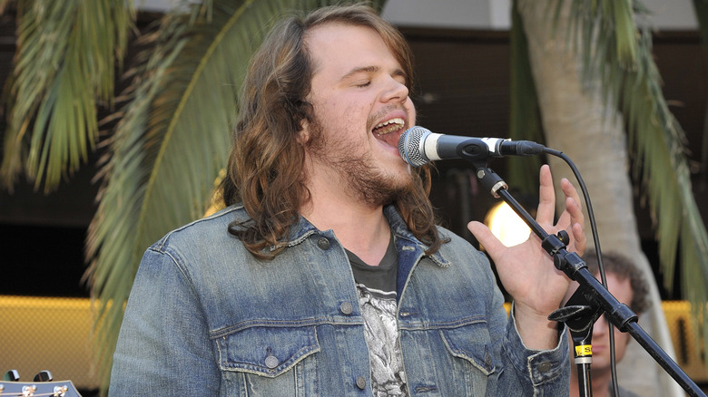 Caleb Johnson performing at a concert