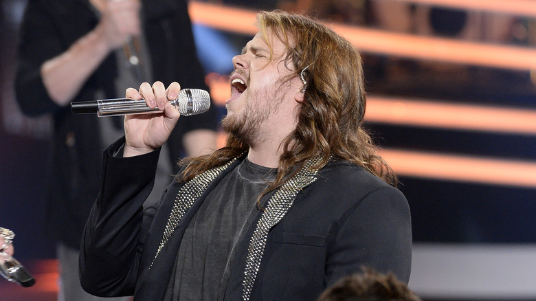 Caleb Johnson performing on "American Idol"