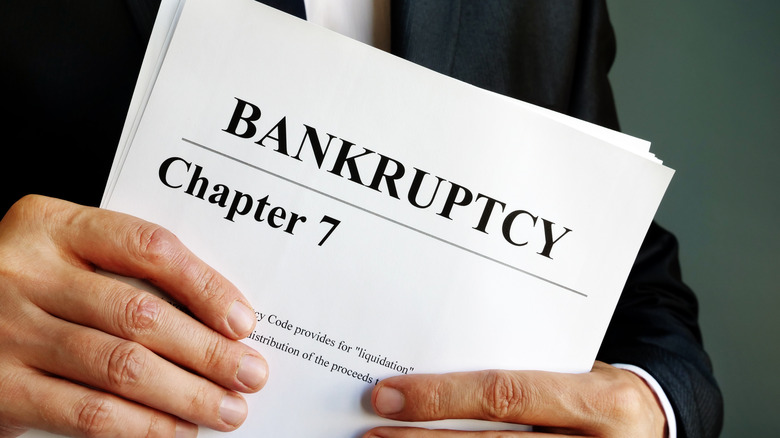 Person holding Chapter 7 bankruptcy