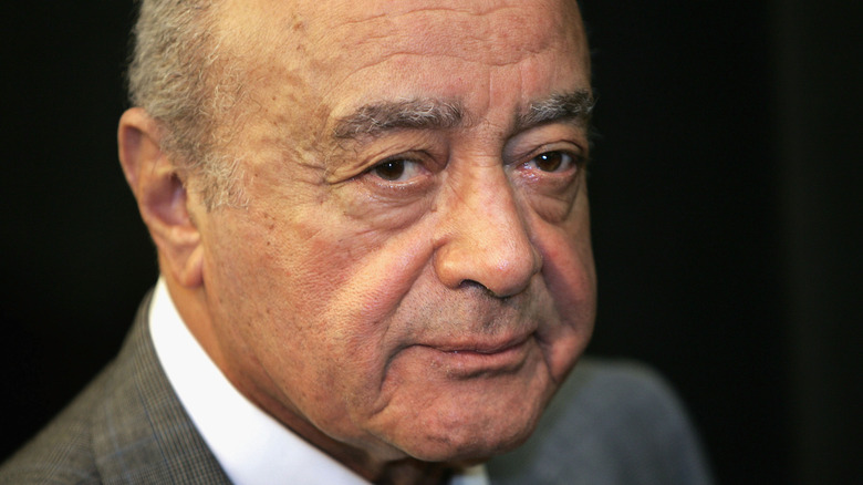 Mohamed Al-Fayed looking serious