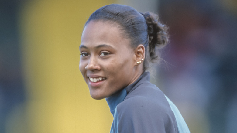 Marion Jones smiling