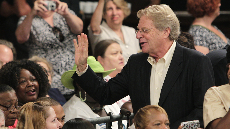 Jerry Springer laughing with audience