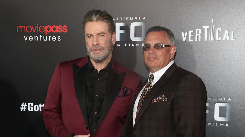 John Travolta and John A. Gotti at the New York Premiere of 'Gotti' in 2018 