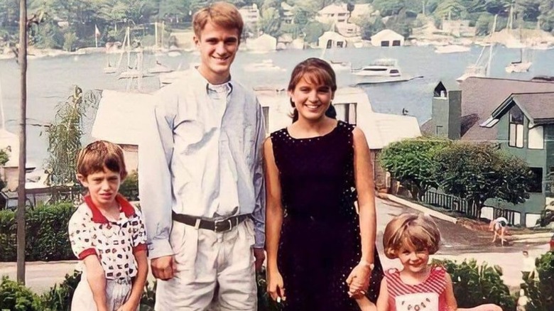 Burke Ramsey, John Andrew Ramsey, sister Melinda, and JonBenét Ramsey pose for an old family photo