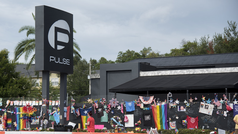 A memorial outside of Pulse nightclub in Florida