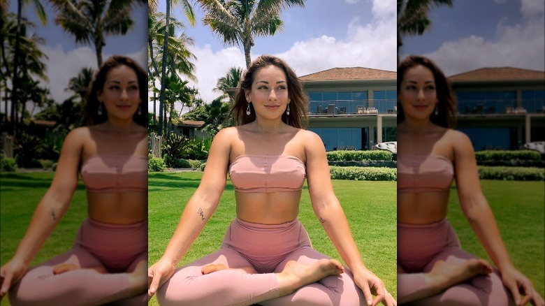 Laura Betancourt doing yoga