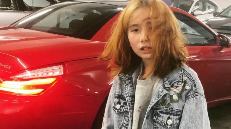 Lil Tay posing for a photo