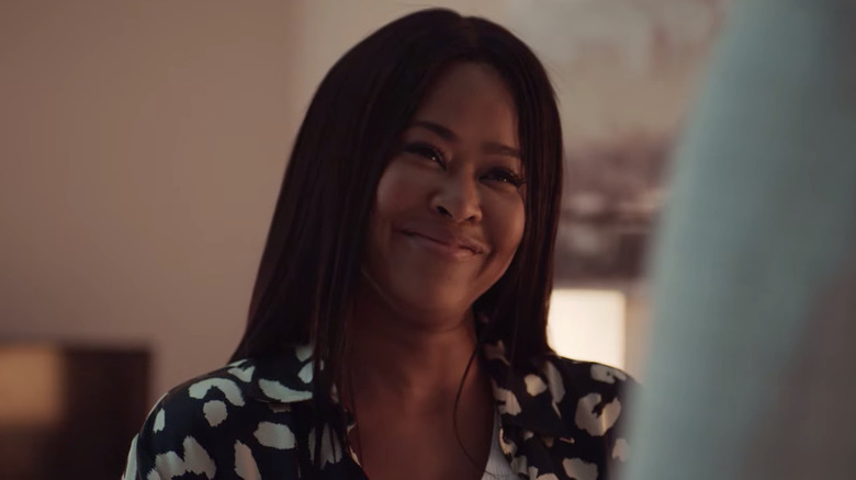 Lisa Wu laughing as Felicia in Saints & Sinners