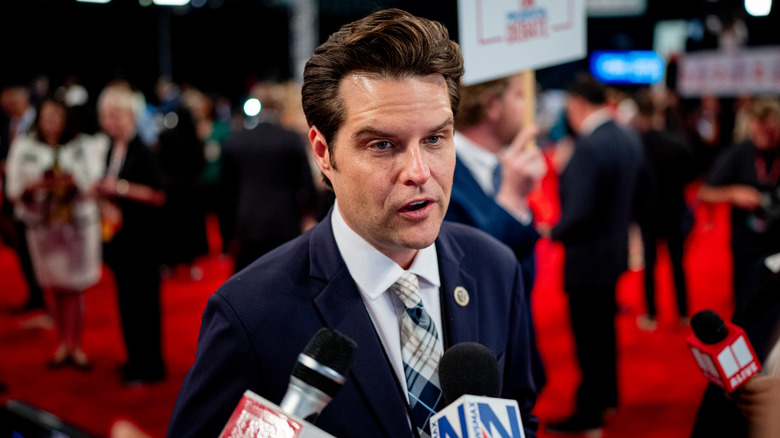 Matt Gaetz speaking to reporters