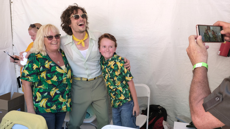 Matthew Gray Gubler posing with fans