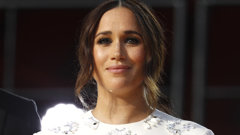 Meghan Markle appearing at an event in 2021