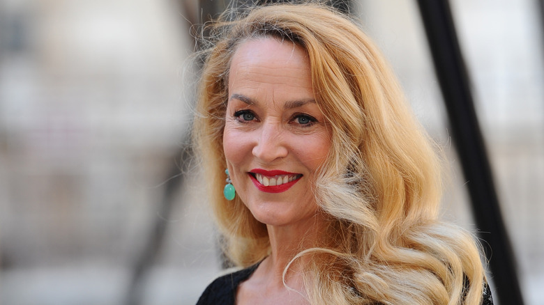 Jerry Hall smiles