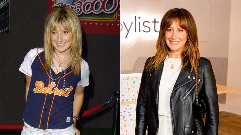 Ashley Tisdale in 2005 and in 2023