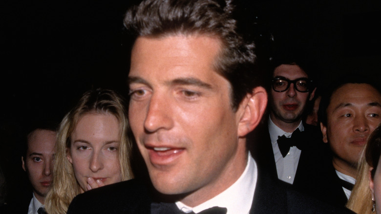 John F. Kennedy Jr. at a party 