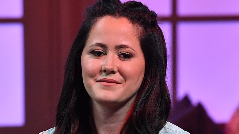 Jenelle Evans looking uncomfortable