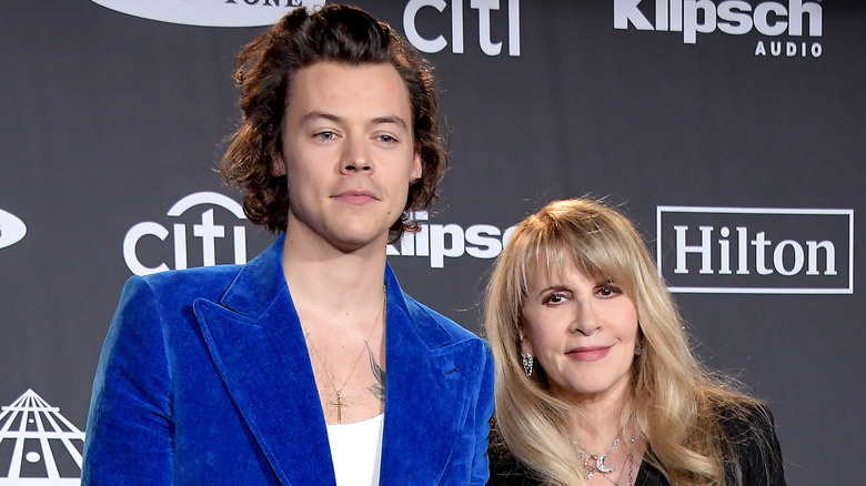 Harry Styles and Stevie Nicks posing together