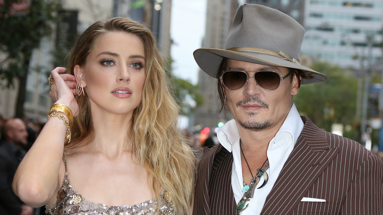 Amber Heard and Johnny Depp posing together