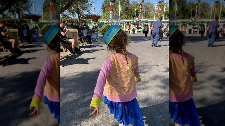 Briar Rose Christensen wearing Mickey Mouse ears