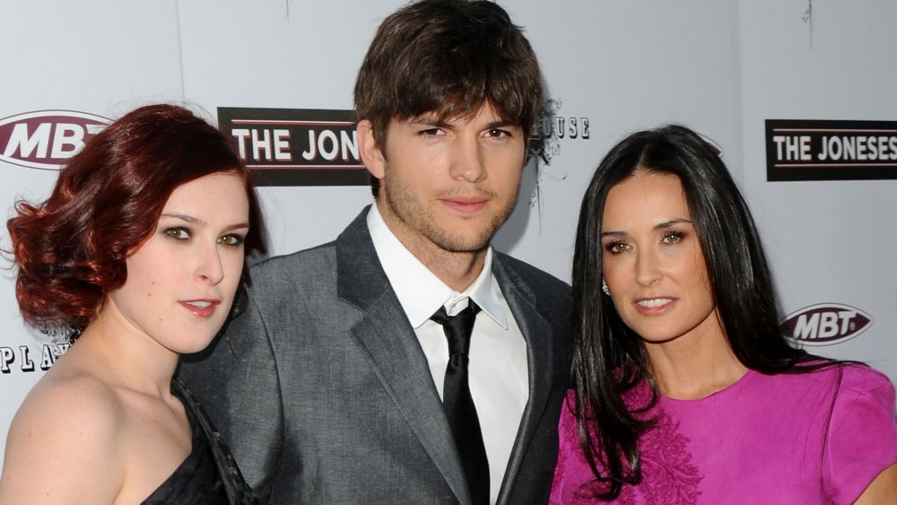 Rumer Willis, Ashton Kutcher, and Demi Moore