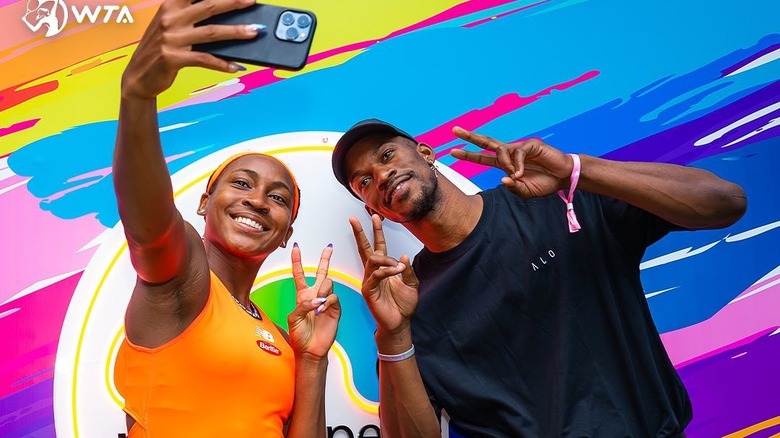 Coco Gauff and Jimmy Butler take a selfie