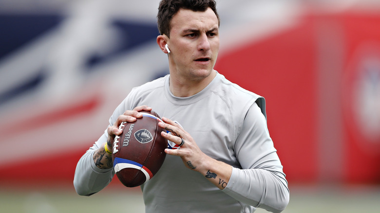 Johnny Manziel at practice 