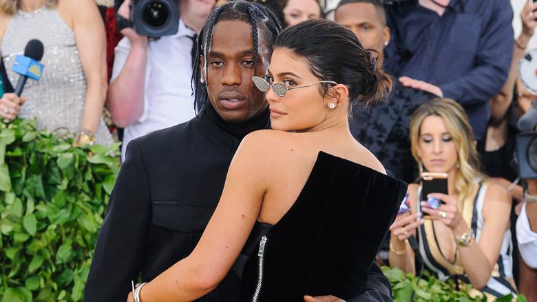 Kylie Jenner and Travis Scott on the Met Gala red carpet