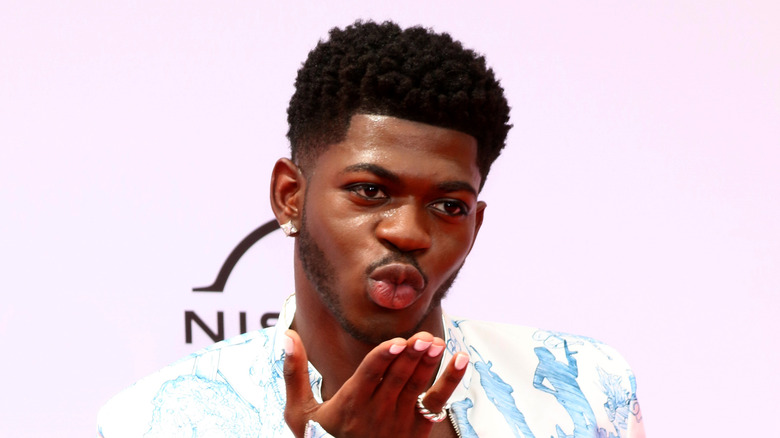 Lil Nas X blowing a kiss