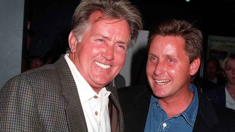 Martin Sheen and Emilio Estevez laugh together