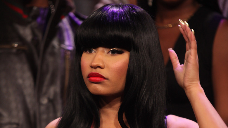 Nicki Minaj poses with bangs in 2009