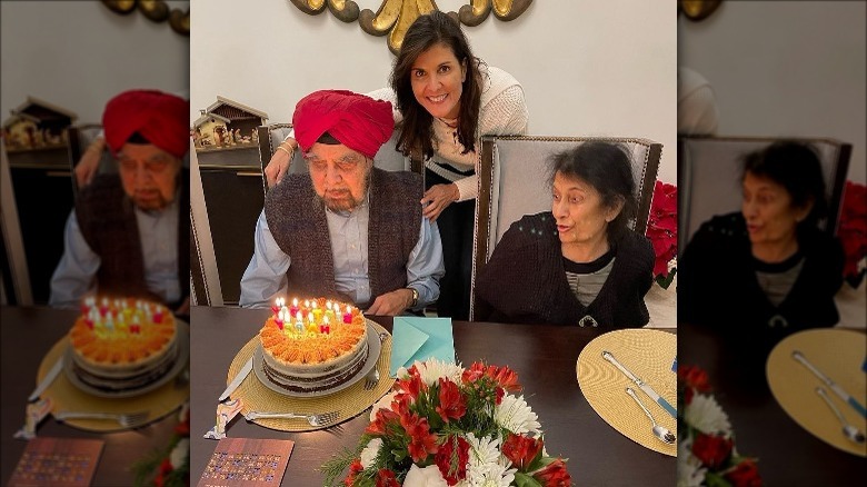 Nikki Haley poses with her parents