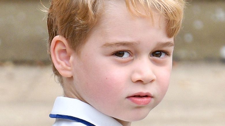 Prince George looking into the camera