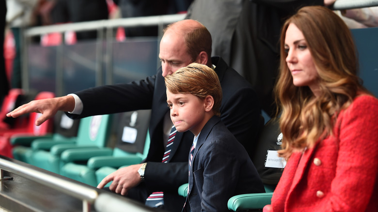 Prince George with parents at Euro 2020 final at Wembley
