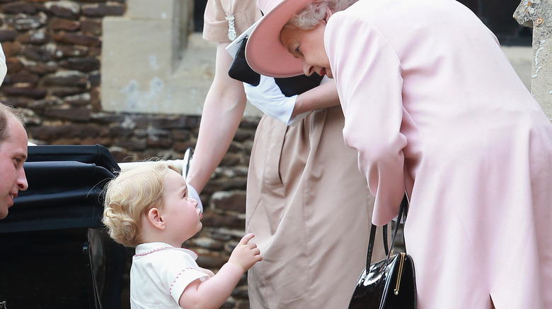 Prince George and Queen Elizabeth