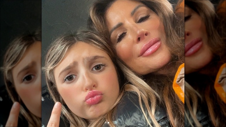 Rachel Uchitel posing with daughter Wyatt Lily