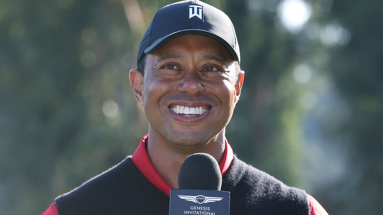 Tiger woods smiling