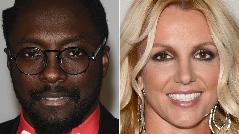 Will.i.am smiling, Britney Spears smiling