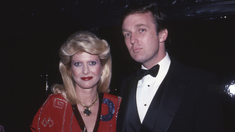 Ivana and Donald Trump posing