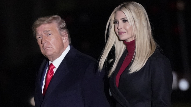 Ivanka and Donald Trump walking