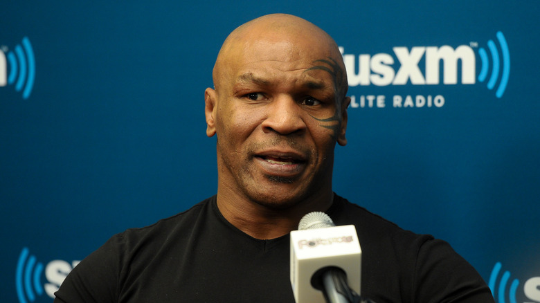 Mike Tyson talks during 2017 interview