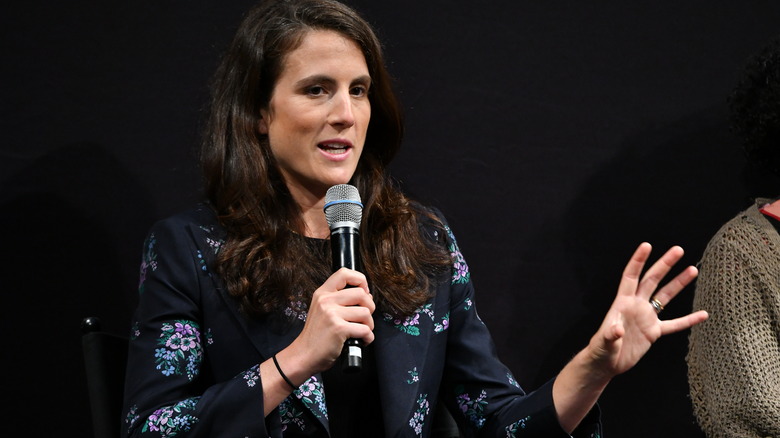 Tatiana Schlossberg speaking at an event